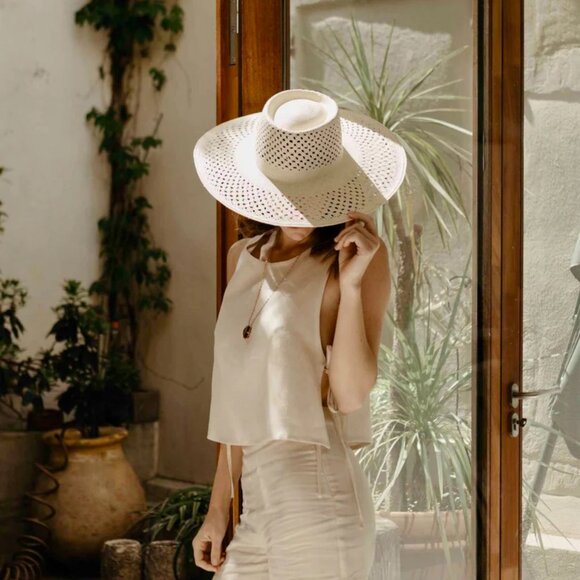 VAN PALMA Opale Junior Straw Hat Natural color Size: M EUC - Picture 9 of 16